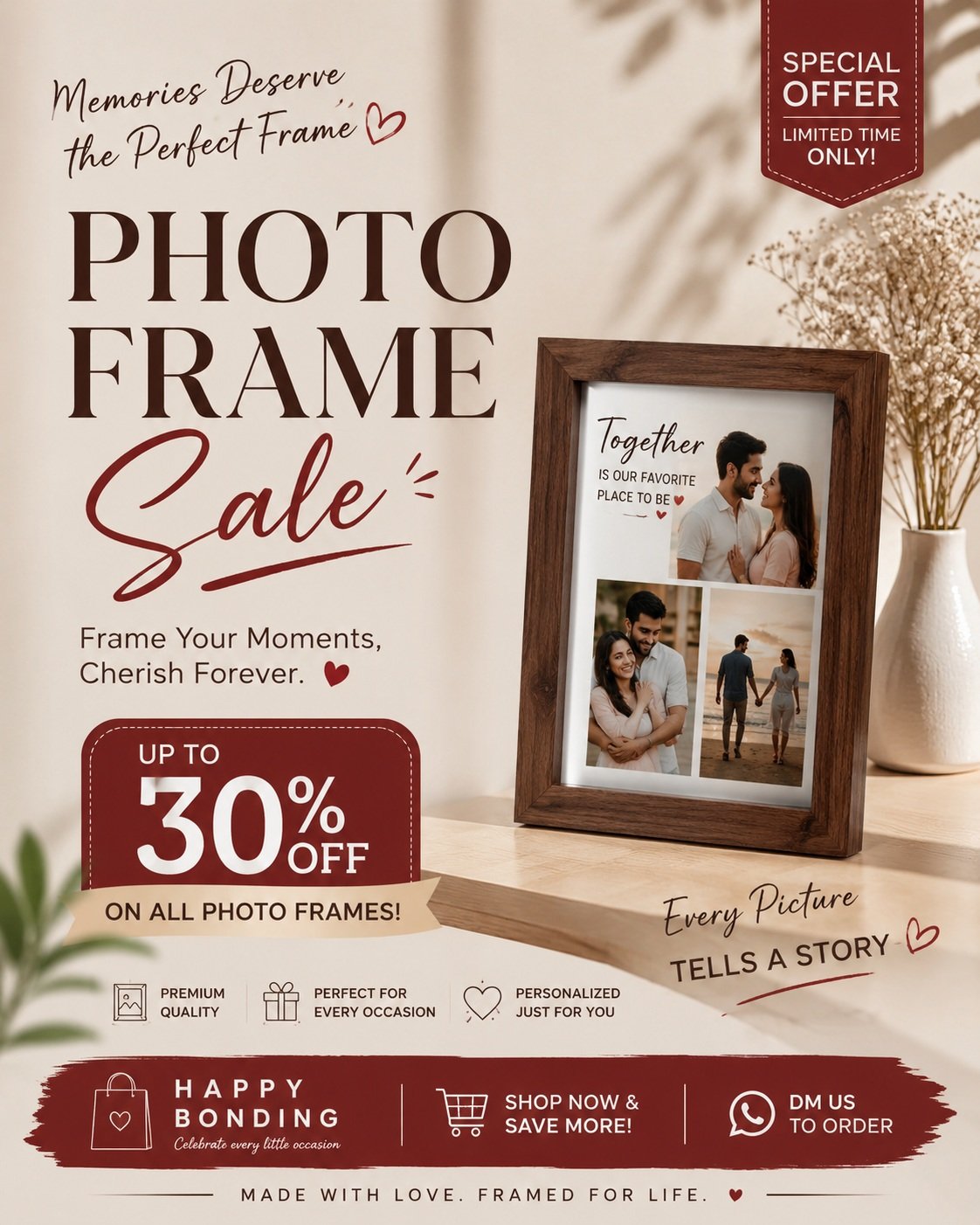 Your moments, framed